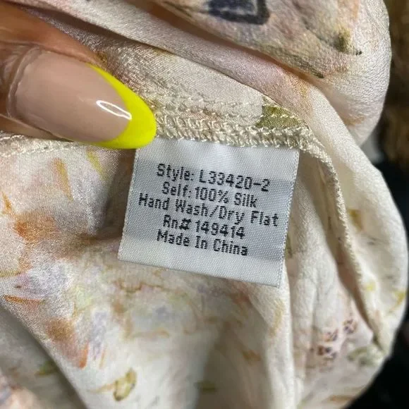 Johnny Was Floral Midi Dress in Blush Pink, Cream and Gold - Picture 9 of 9